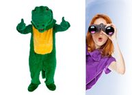 person in alligator costume and woman with binoculars